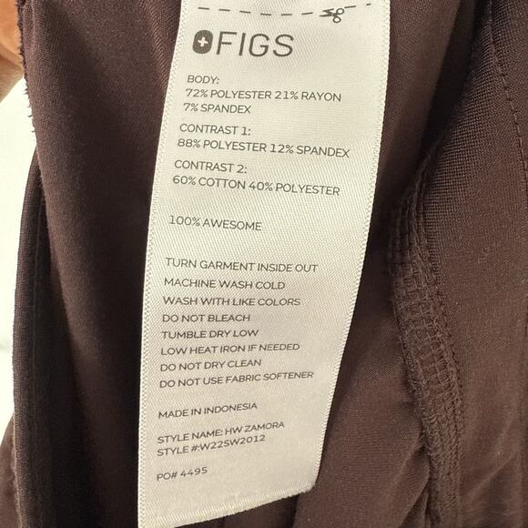 FIGS Technical Collection Zamora Jogger Pants Womens 2XL Burgundy Scrub - Picture 7 of 10